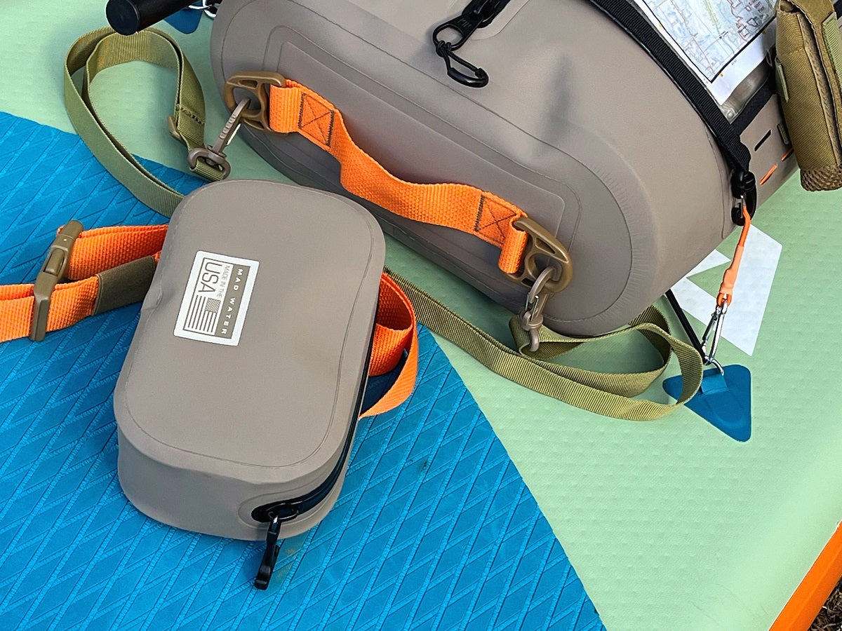 Rabun Waterproof Waist Pack on paddleboard