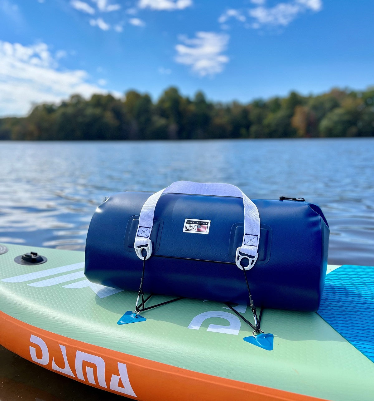 Waterproof Duffel on a paddleboard
