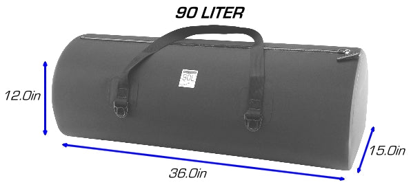 90L Waterproof USA Duffel dimensions