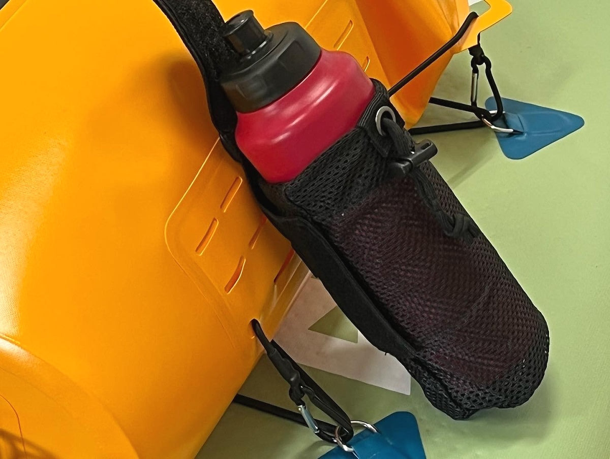 Water bottle accessory closeup