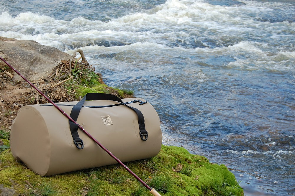 65L Waterproof USA Duffel by the river