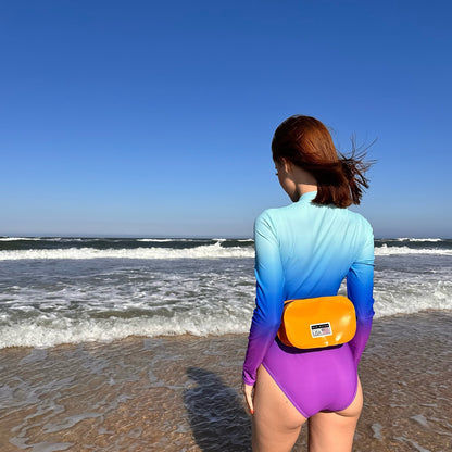 Marina Leigh wearing the Rabun Waterproof Waistpack